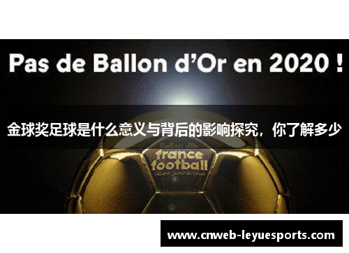 金球奖足球是什么意义与背后的影响探究，你了解多少