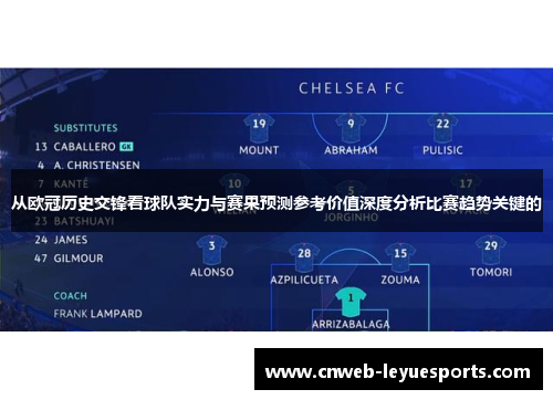 从欧冠历史交锋看球队实力与赛果预测参考价值深度分析比赛趋势关键的